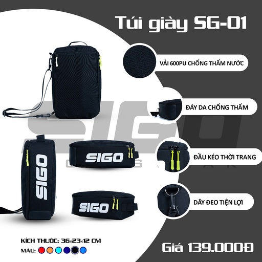 [SPV041660] Túi đựng giày SIGO SG-01 (Đen, freesize)