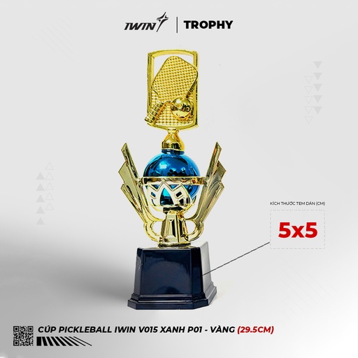 [SPV041896] Cúp iWin V015 P01 Xanh (Vàng, freesize)