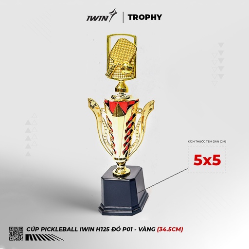 [SPV041911] Cúp iWin H125 P01 Đỏ (Vàng, freesize)