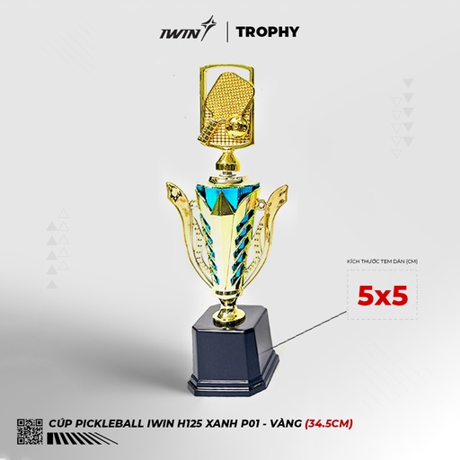 [SPV042037] Cúp iWin H125 P01 Xanh (Vàng, freesize)