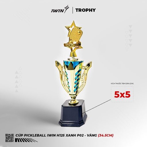 [SPV042040] Cúp iWin H125 P02 Xanh (Vàng, freesize)