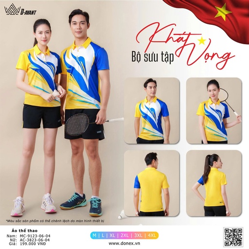 [SPV042187] Áo D-Avant MC-9123/AC-3823 (Vàng Xanh, M)