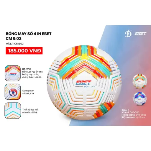 [SP001891] Bóng Đá ĐL Da PVC CM9.02 số 4 (nhiều màu)